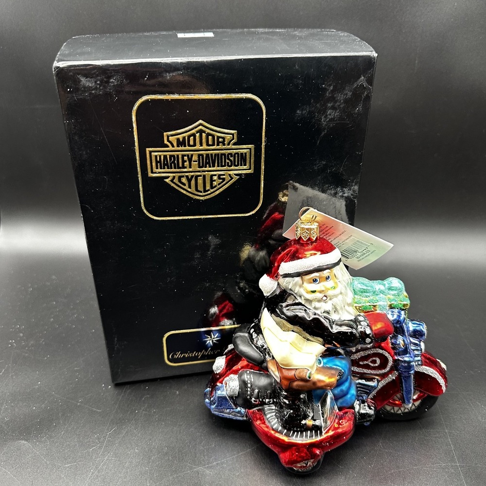 1999 CHRISTOPHER RADKO HARLEY DAVIDSON SIDECAR SANTA 5" ORNAMENT‎ 99-HAR-03
